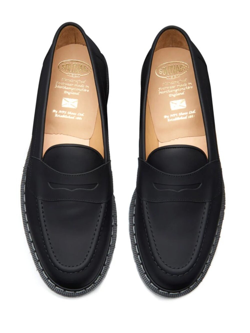 Solovair Black Greasy Penny Loafer 6